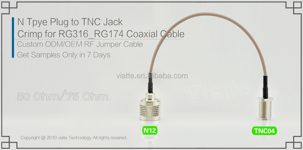 工場出荷時の価格n型プラグ/tncオスrg6jack/rg316_rg17メス圧着用同軸ケーブルのコネクター仕入れ・メーカー・工場