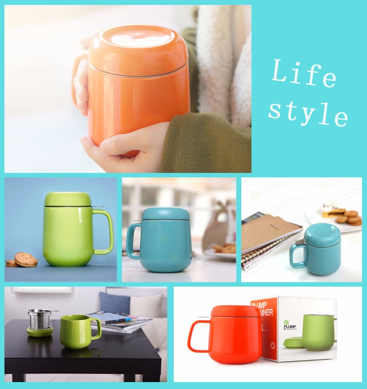 2016オリジナル新しいデザインカラフルな高品質セラミックお茶注入器マグ仕入れ・メーカー・工場