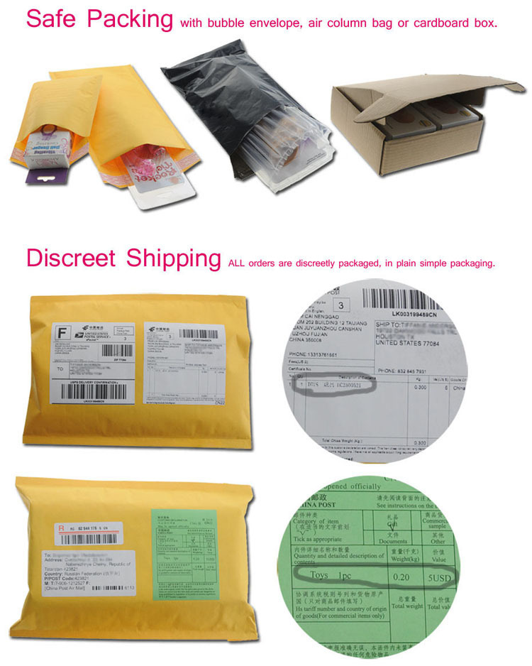 package and shipping of sex toy
