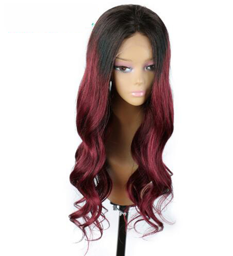 1b 99j 150 Density Ombre Body Wave Burgundy Lace Front Wigs Buy Burgundy Lace Front Wigs