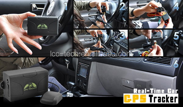 gps traker for boat, vehicle with big capacity internal battery, standby for 60days TK104