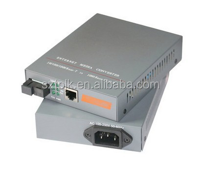 HTB-4100 10/100/1000Mbps SC Port 20KM RJ45 Single mode Optical Fiber Media Converter Media converter (1000Mbps)
