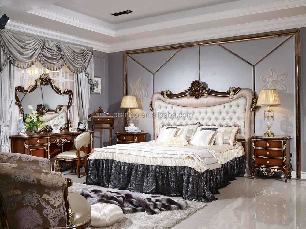 Eau Style luxe Antique lit, Mobilier de chambre de luxe ...