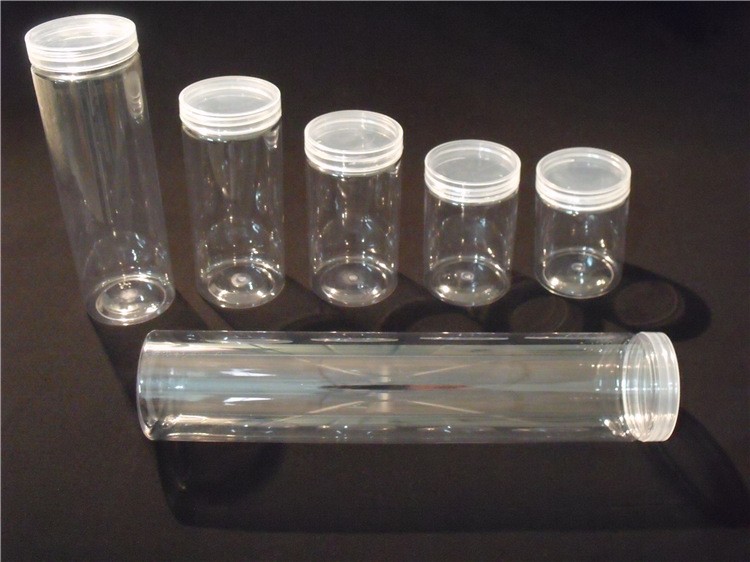 Simple Transparent Packaging Tall Clear Plastic Tube With Screw Cap
