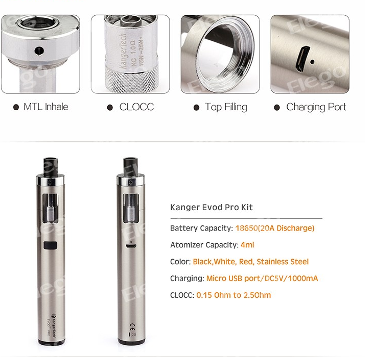 Wholesale 5ml Kanger Protank 4 Evolved Clearomizer New Kangertech