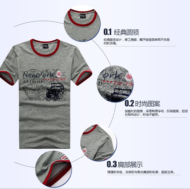 カスタムの男性ファンシーtshirft印刷中国の輸入問屋・仕入れ・卸・卸売り