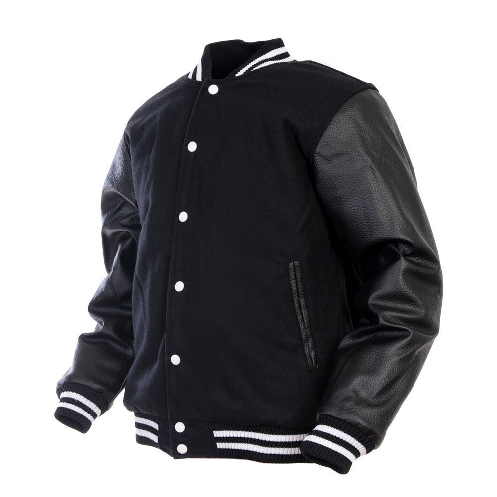 Leather Varsity Jacket With Leather Sleeves Istanbul Buy Leather