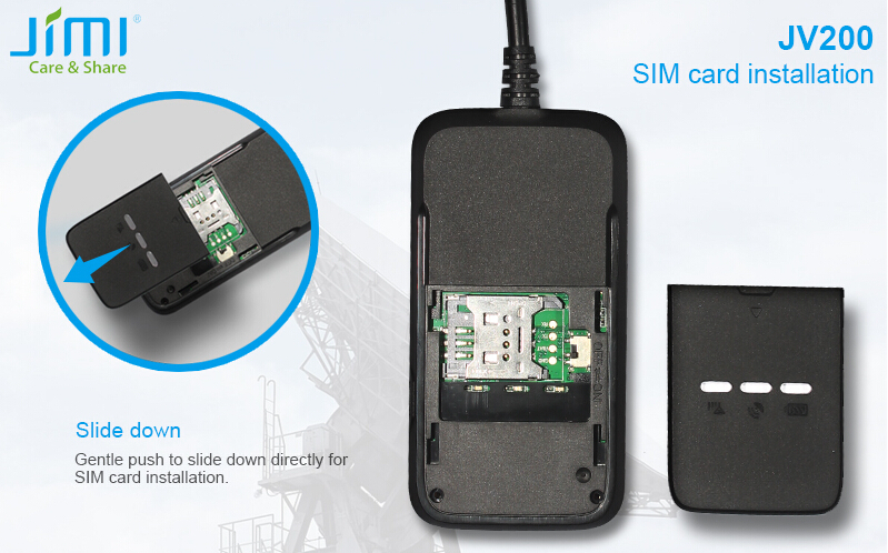 JIMI JV200 SMS/APP/platform MTK Built-in antenna easy to install vehicle gps tracker, traker gps