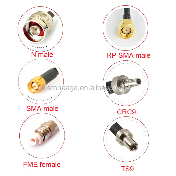 1880-1920/1990-2170mhzルーター3g3dbiと外部アンテナrp-smaオス/smaオス/fmeメス/ts9/nオス/crc9コネクタ仕入れ・メーカー・工場