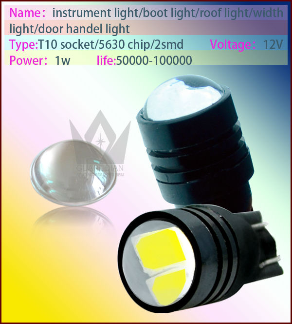 新製品T10 5630 2SMD オートポジションランプLED12V5630チップSMD レンズ付け2連12V/1W ポジションランプ/クリアランス ランプ/ ルームライト問屋・仕入れ・卸・卸売り