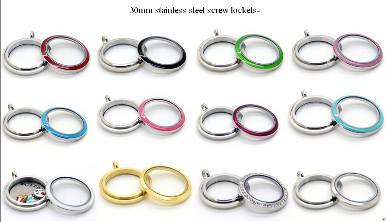 30mm stainless steel screw lockets