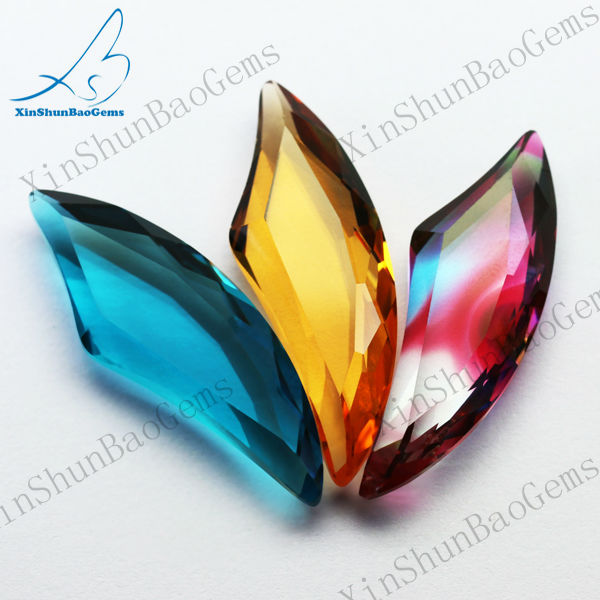 魅力的な不規則な形状のマルチ- 色緩い合成宝石ガラス問屋・仕入れ・卸・卸売り