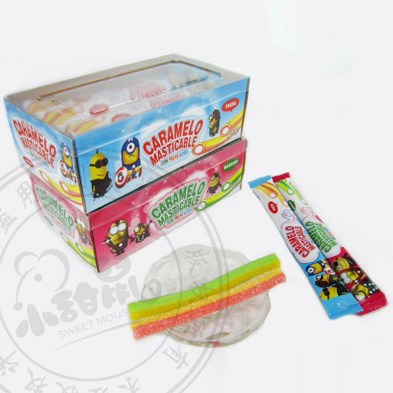 20g Double color sour gummy stick candy