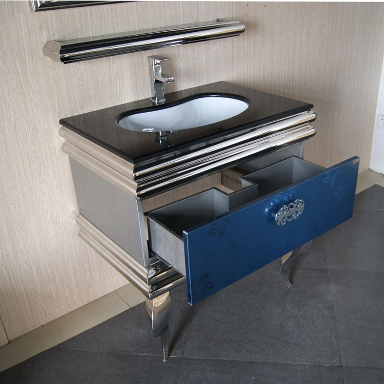杭州2015バスルームで家具ステンレス鋼の洗面化粧台のキャビネット仕入れ・メーカー・工場