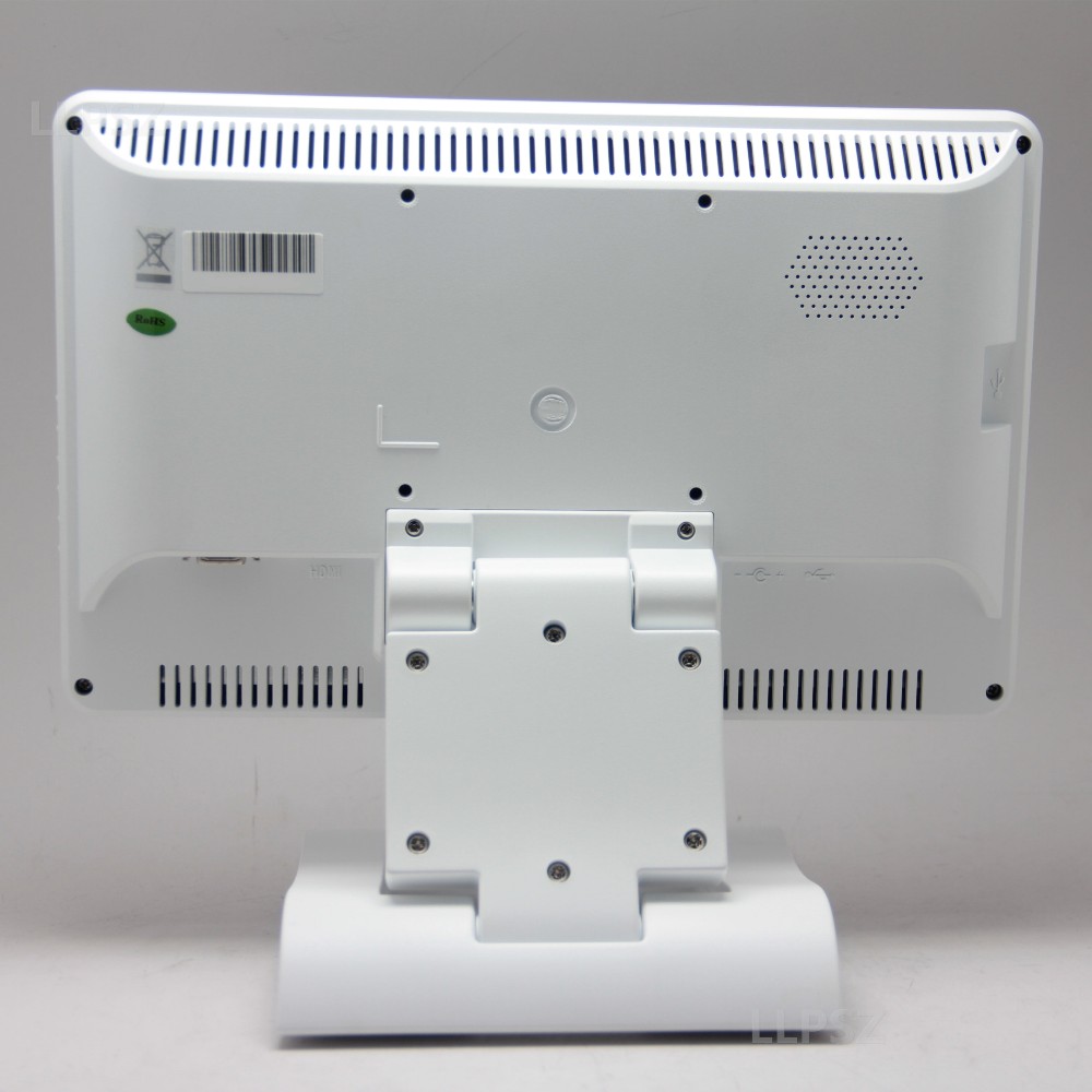 White Pos Cashier Monitor 10.1 Inch Lcd Desktop Touchscreen Monitor