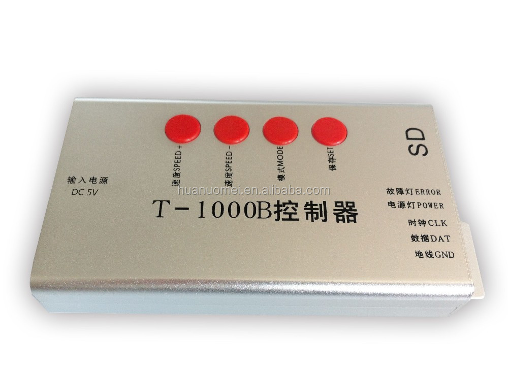 T-1000b sdカードledピクセルコントローラ、t-spiデジタルrgbディマー、サポートws2801、ws2811、ucs1903、lpd6803、SK6812etc。max2048pixels仕入れ・メーカー・工場
