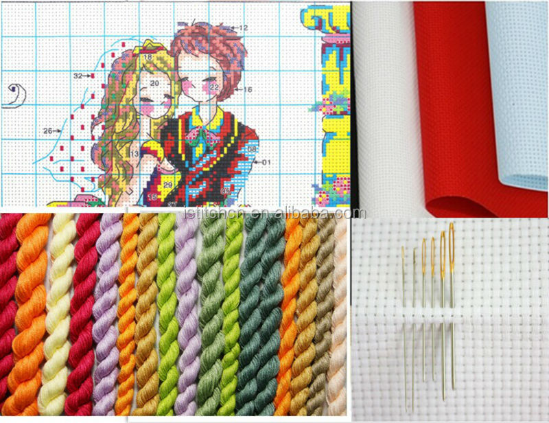 の花diyの刺繍100％正確にプリントクロスステッチキット問屋・仕入れ・卸・卸売り