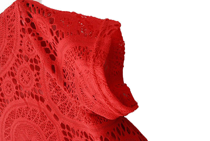 新しい熱い販売のファッション短い2015袖レディースレースのかぎ針編みのドレスカクテルパーティー姫カジュアルドレス卸売仕入れ・メーカー・工場