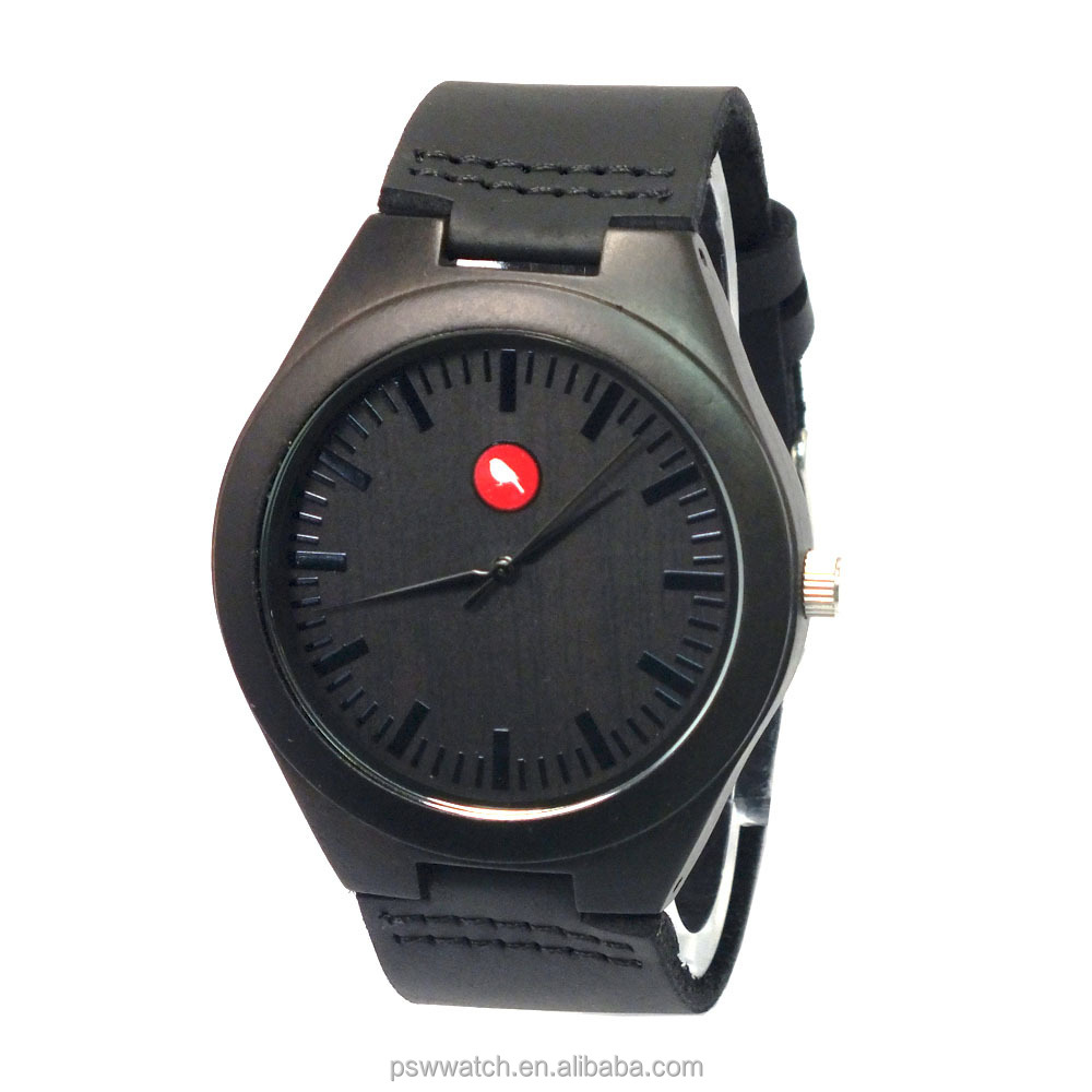 Bamboo wood Watches bamboo watch Bamboo wrist watch 2015 Men with Date Genuine Leather Strap