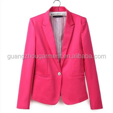 ヨーロッパのファッションキャンディ2014年新しい女性の色の仕事の基本的なものボタン長袖カジュアル短いブレザーのジャケットのスーツ問屋・仕入れ・卸・卸売り