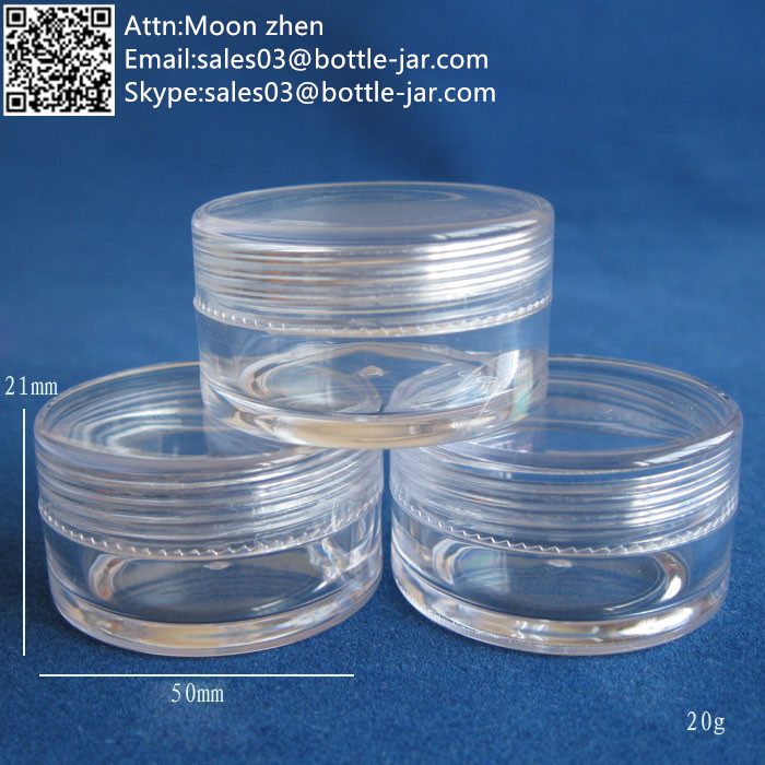 Wholesale 20g Clear Plastic Cosmetic Jar For Cream Packaging Buy Clear Plastic Cosmetic Jars