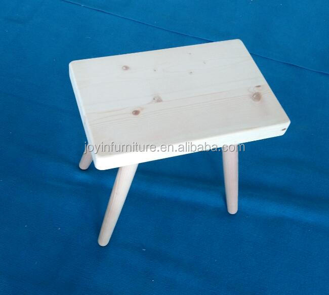 solid wood taboret low stool, square disassemble wood trestle