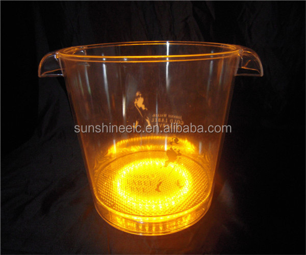 Whole sale RGB waterproof led plastic large champagne outdoor ice bucket for party