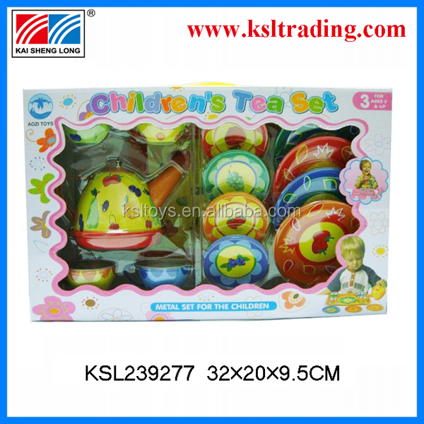 売れ筋2014年ブリキ印刷パッキング茶ギフトセット中国製キッチンおもちゃ汕頭玩具子供のためのギフト問屋・仕入れ・卸・卸売り