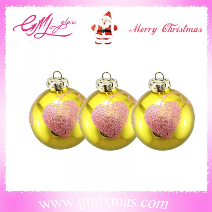 保証貿易サプライヤークリスマスの飾りをぶら下げ、 クリスマスボールを手塗り、 ガラスクリスマスボールクリスマスのガラスの装飾仕入れ・メーカー・工場