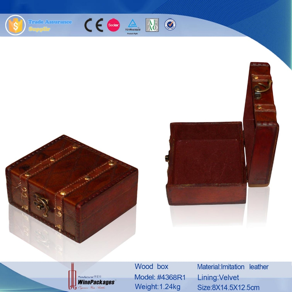 fss - retro design leather wine stroage gift box