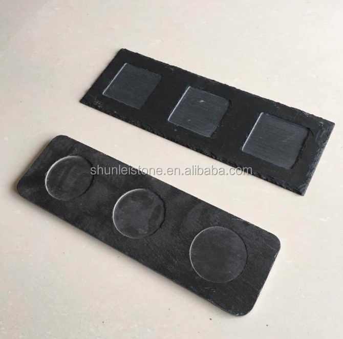 natural western style rectangle black slate stone