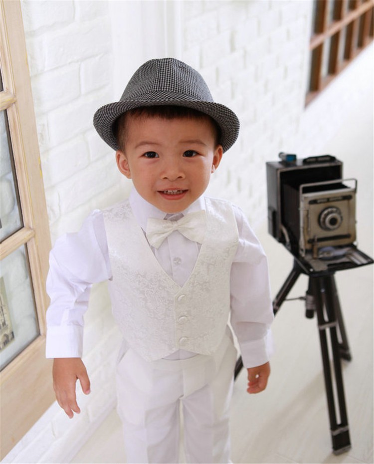 春黒&白パーティー男の子スーツ最新デザイン赤ちゃん男の子セット5ピース仕入れ・メーカー・工場