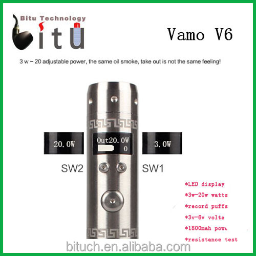 2014 New Arrival Vamo V6 3-20W , 2014 New Mod, Vamo V6 With Power Bank Feature 18350 18650 vamo v6 mod