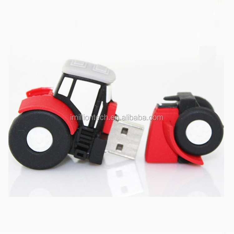 Cartoon Tractor Shape Gift Usb Flash Drive Usb Flash Disk Pen Drive