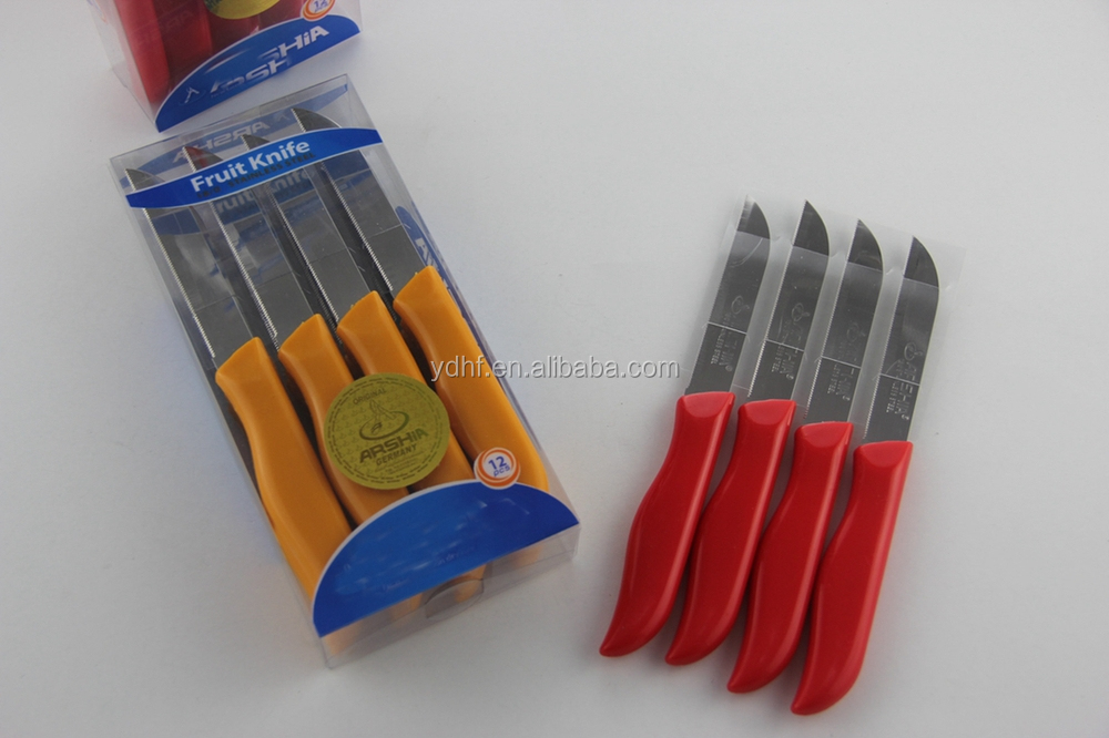 K140/6b6個のプラスチックハンドルのステーキナイフセット、 肉屋のステーキナイフ問屋・仕入れ・卸・卸売り