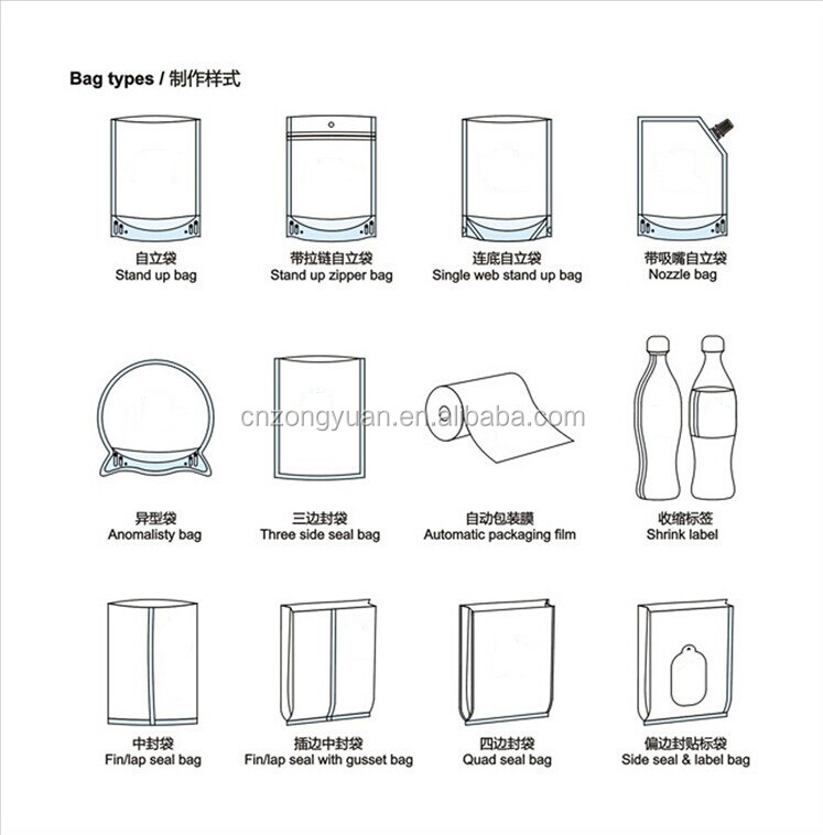 Made In China Factorty Plastic Packaging Vacuum Tea Bags