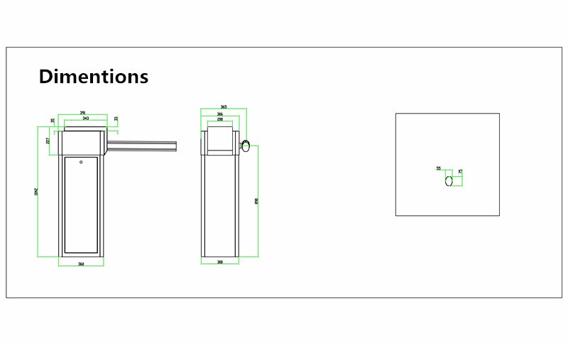 CE approved CAME electronic parking barrier gate Automatic barrier gate