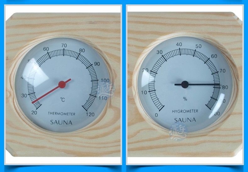 Wood Panel Sauna Room Thermometer