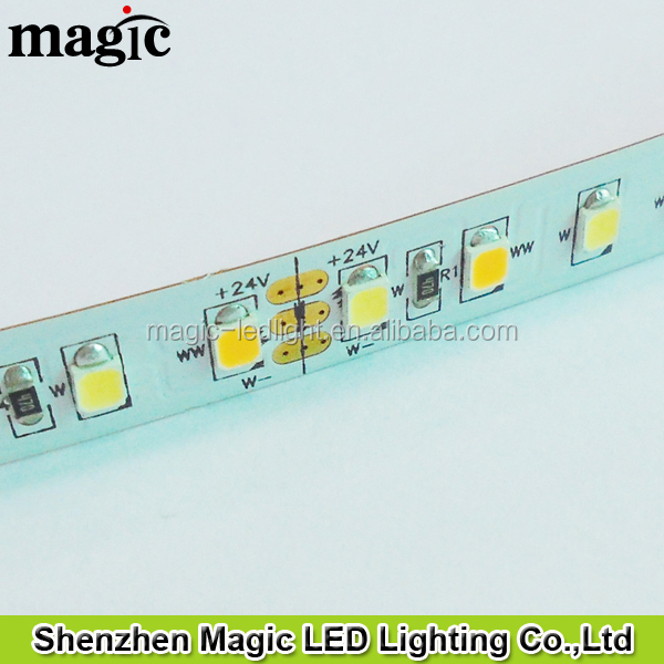 色調整可能な光コントローラ付き2640-2880lm/mdc24vdc12v120のled28.8w/msmd2835デュアルカラーledのストリップ仕入れ・メーカー・工場
