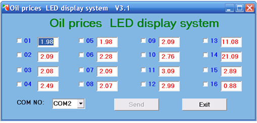 led gas station display