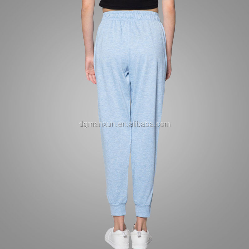 Chinese alibaba Custom jogger pants womens grey 100 cotton sweatpants