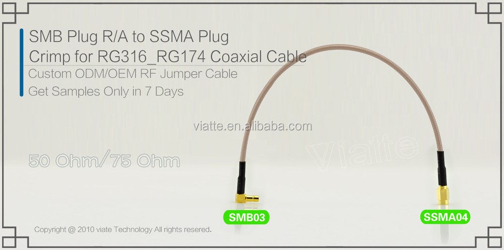 Smbプラグ/maler/aにssmaプラグ/rg316_rg174オス圧着用同軸ケーブルのコネクター仕入れ・メーカー・工場