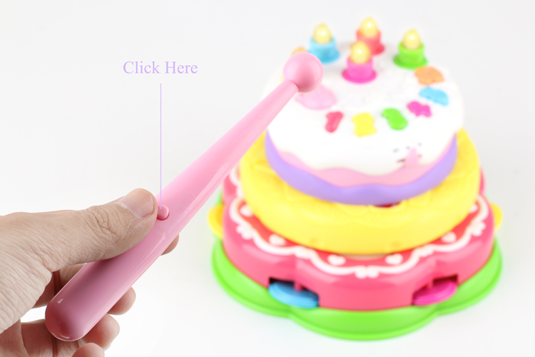 赤ちゃんおもちゃ2014年美しいプラスチックのための音楽と子供の誕生日ケーキ問屋・仕入れ・卸・卸売り