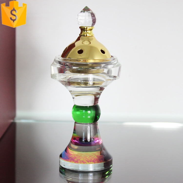 Wholesale beautiful colorful crystal glass fragrance oil burner