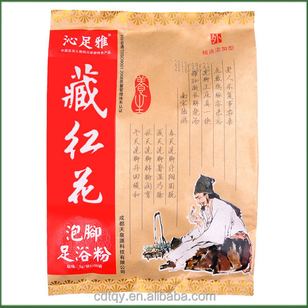 Foot care powder made of saffron medicine herb 2014 OEM manufacturer foot bath heat