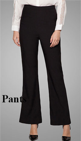 Latest fashion fat women woven medium cropped pants