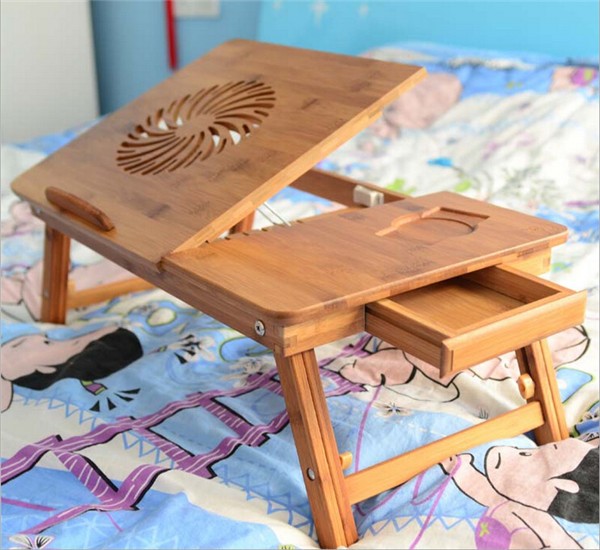 Hot sale cheap portable bamboo table computer