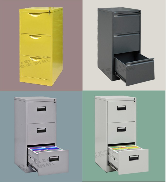 Walmart Hot Sale Products Assembled Mobile 3 Drawer Vertical Metal