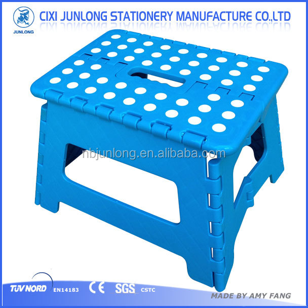 ヨーロッパプラスチック折り畳み式ステップスツールen14183中国製junlong仕入れ・メーカー・工場