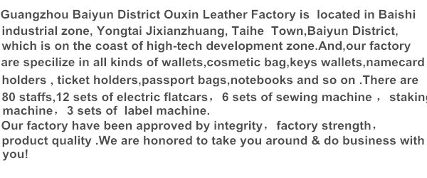 オックスフォードブルーで色革折り財布、 赤い革のライナー仕入れ・メーカー・工場